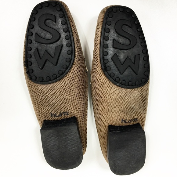 Stuart Weitzman Reptile Print Mules - Picture 6 of 6